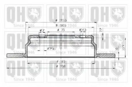 Тормозные диски QH QUINTON HAZELL BDC4750