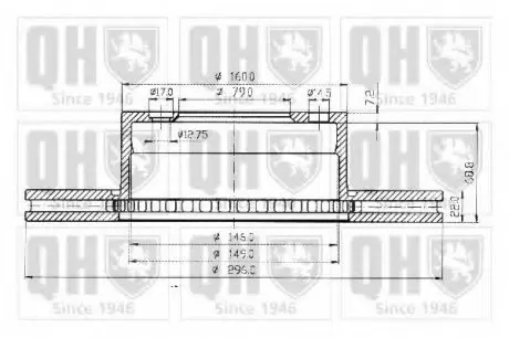 Тормозной диск QH QUINTON HAZELL BDC4623