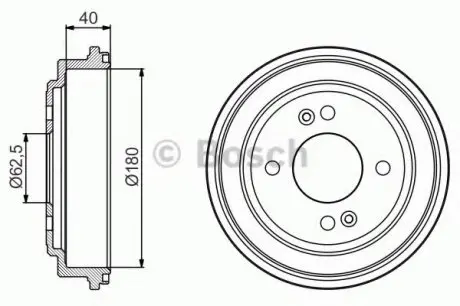 Гальмівний барабан BOSCH 0986477216