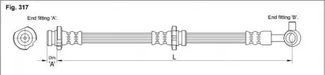 Тормозной шланг HA ST.1206 STARLINE HAST1206