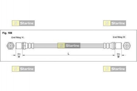 Тормозной шланг HA EB.1222 STARLINE HAEB1222 (фото 1)