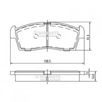 Комплект гальмівних колодок, дискове гальмо NIPPARTS N3608032