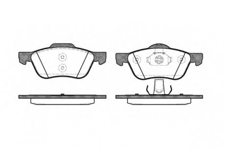 Комплект тормозных колодок, дисковый тормоз ROADHOUSE 284400 (фото 1)
