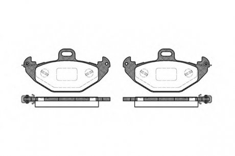 Комплект тормозных колодок, дисковый тормоз ROADHOUSE 268600 (фото 1)