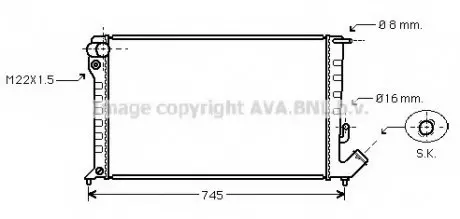 Радиатор, охлаждение двигателя AVA QUALITY COOLING AVA COOLING CNA2151
