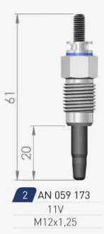 Свічка розжарення <8511800098> A-N PARTS 059173