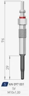 VW Свеча накала Duraterm 5V Audi 1,4-2,0TDI 03-VW 1,9/2,0TDI 04-Skoda 1,9TDI 04- A-N PARTS 097001