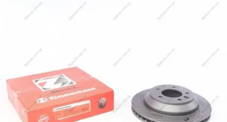 Задний вентил. Левый VW Touareg, Porsche Cayenne, Audi Q7 (330x28) BLACK Z прорези ZIMMERMANN 600322954