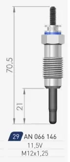 Свеча накала <8511800098> A-N PARTS 066146