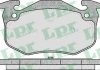 Комплект гальмівних колодок, дискове гальмо LPR 05P582
