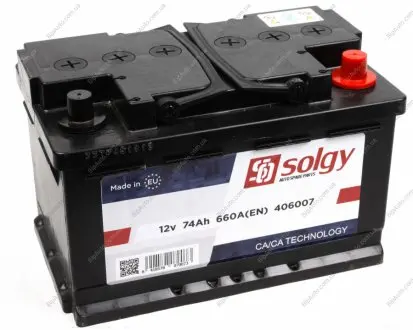 Стартерна батарея (акумулятор) SOLGY 406007