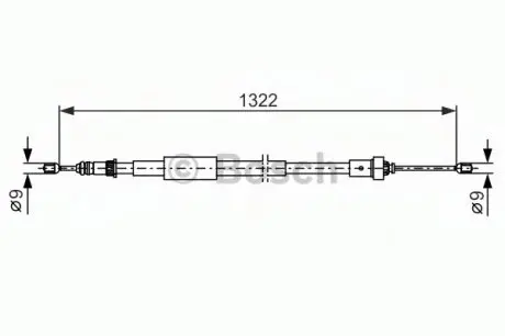 Трос, стоянкова гальмівна система BOSCH 1 987 482 385