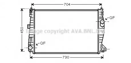 Радиатор, охлаждение двигателя AVA QUALITY COOLING AVA COOLING ALA2101