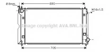 Радиатор, охлаждение двигателя AVA QUALITY COOLING AVA COOLING TOA2386 (фото 1)
