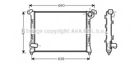 Радиатор, охлаждение двигателя AVA QUALITY COOLING AVA COOLING BWA2314