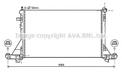 Радиатор, охлаждение двигателя AVA QUALITY COOLING AVA COOLING RTA2560