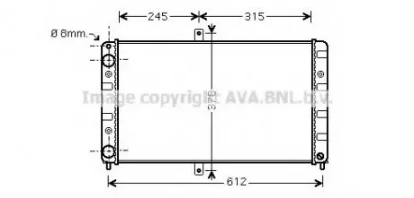 Радиатор, охлаждение двигателя AVA QUALITY COOLING AVA COOLING LA2016
