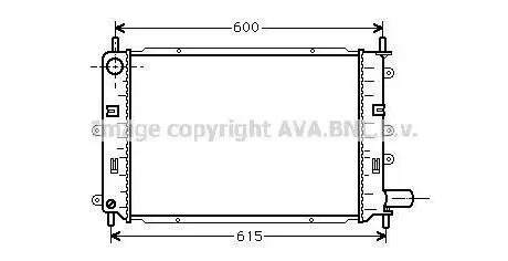 Радіатор, охолодження двигуна AVA QUALITY COOLING AVA COOLING FD2151