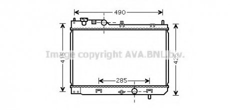 Радіатор, охолодження двигуна AVA QUALITY COOLING AVA COOLING MZ2214 (фото 1)