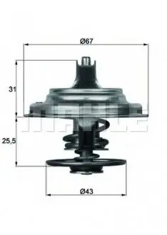 Термостат, охолоджуюча рідина MAHLE ORIGINAL MAHLE / KNECHT TX 23 71D