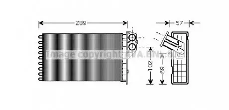 Теплообменник, отопление салона AVA QUALITY COOLING AVA COOLING PEA6226