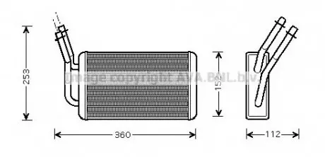 Теплообменник, отопление салона AVA QUALITY COOLING AVA COOLING FD6316