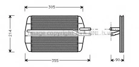 Теплообменник, отопление салона AVA QUALITY COOLING AVA COOLING FD6216