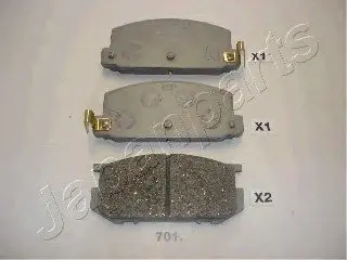 Комплект тормозных колодок, дисковый тормоз JAPANPARTS PA-701AF