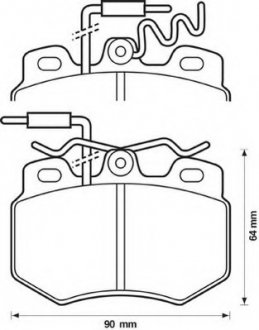 Комплект тормозных колодок, дисковый тормоз Jurid 571320J (фото 1)