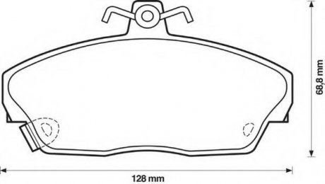 Комплект тормозных колодок, дисковый тормоз Jurid 571438J (фото 1)