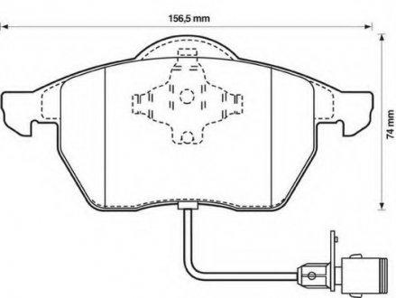 Комплект тормозных колодок, дисковый тормоз Jurid 571512J (фото 1)