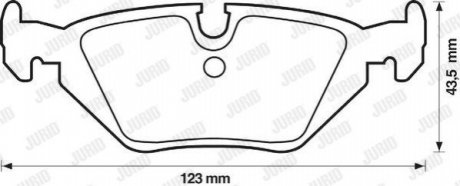 Комплект тормозных колодок, дисковый тормоз Jurid 571527J (фото 1)