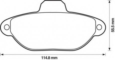 Комплект тормозных колодок, дисковый тормоз Jurid 571749J (фото 1)