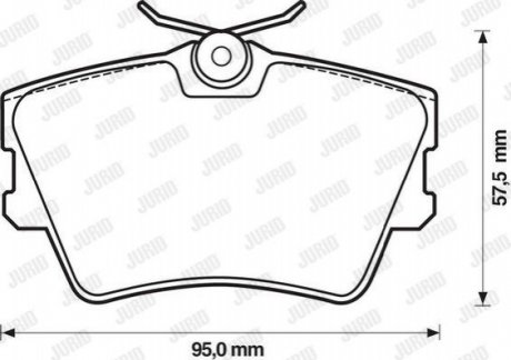 Комплект тормозных колодок, дисковый тормоз Jurid 571875J (фото 1)