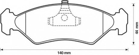Комплект тормозных колодок, дисковый тормоз Jurid 571913J