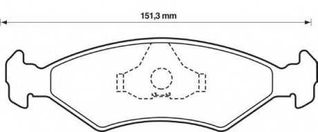 Комплект тормозных колодок, дисковый тормоз Jurid 571914J (фото 1)