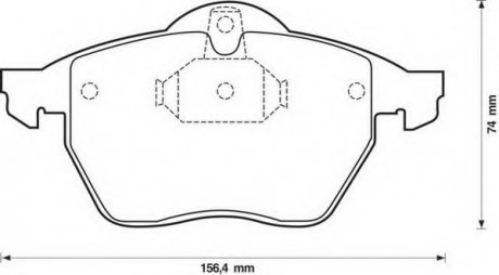 Комплект тормозных колодок, дисковый тормоз Jurid 571920J