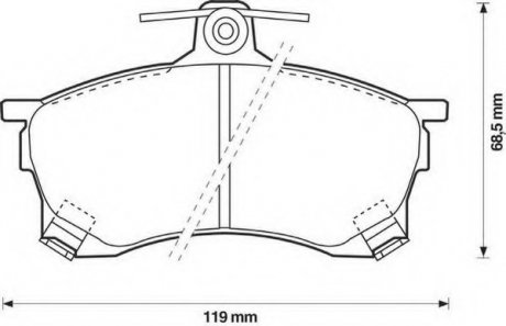 Комплект тормозных колодок, дисковый тормоз Jurid 571942J (фото 1)