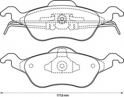 Комплект тормозных колодок, дисковый тормоз Jurid 571967J (фото 1)
