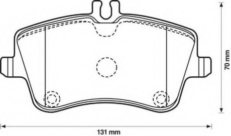 Комплект тормозных колодок, дисковый тормоз Jurid 571986J (фото 1)