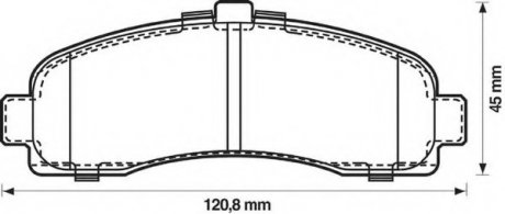Комплект тормозных колодок, дисковый тормоз Jurid 572257J (фото 1)