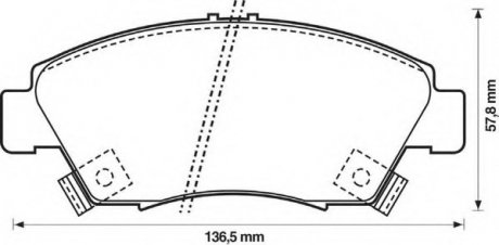 Комплект тормозных колодок, дисковый тормоз Jurid 572340J (фото 1)