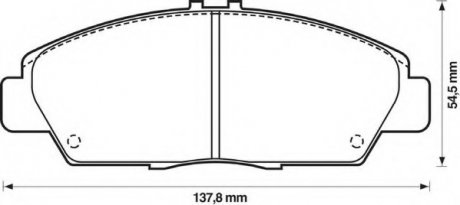 Комплект тормозных колодок, дисковый тормоз Jurid 572350J (фото 1)