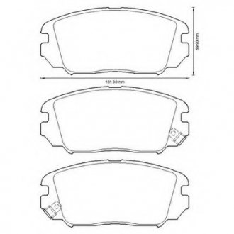 Гальмівні колодки передні Hyundai Grandeur, Sonata, Tucson / KIA Opirus Jurid 572616J