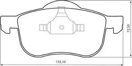 Комплект гальмівних колодок /BENDIX Jurid 573003J