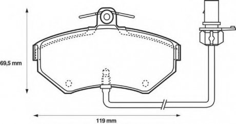 Комплект тормозных колодок, дисковый тормоз Jurid 573006J (фото 1)