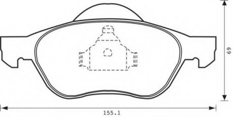 Комплект тормозных колодок, дисковый тормоз Jurid 573017J
