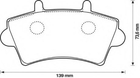 Комплект тормозных колодок, дисковый тормоз Jurid 573107J (фото 1)