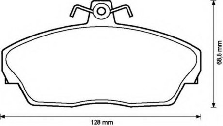 Комплект тормозных колодок, дисковый тормоз Jurid 573203J (фото 1)