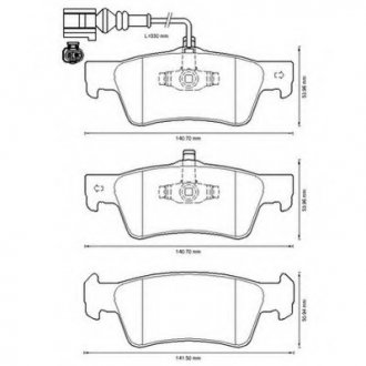Комплект тормозных колодок, дисковый тормоз Jurid 573303J (фото 1)